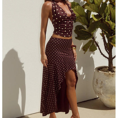 SOKYND Sophia Polka Dot Two-Piece Set Matching SetsSOKYND-983575-BLA-S-17175BlackS