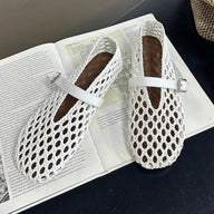 Ella Gewebte Mesh Flache Sandalen