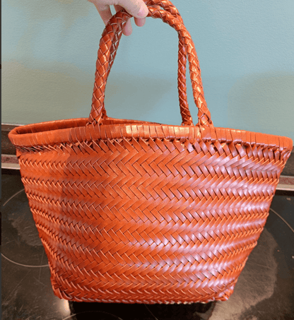 SOKYND Stellina Handwoven Leather Tote Bag HandbagsSOKYND-490711-BRO-OS-42871Brown