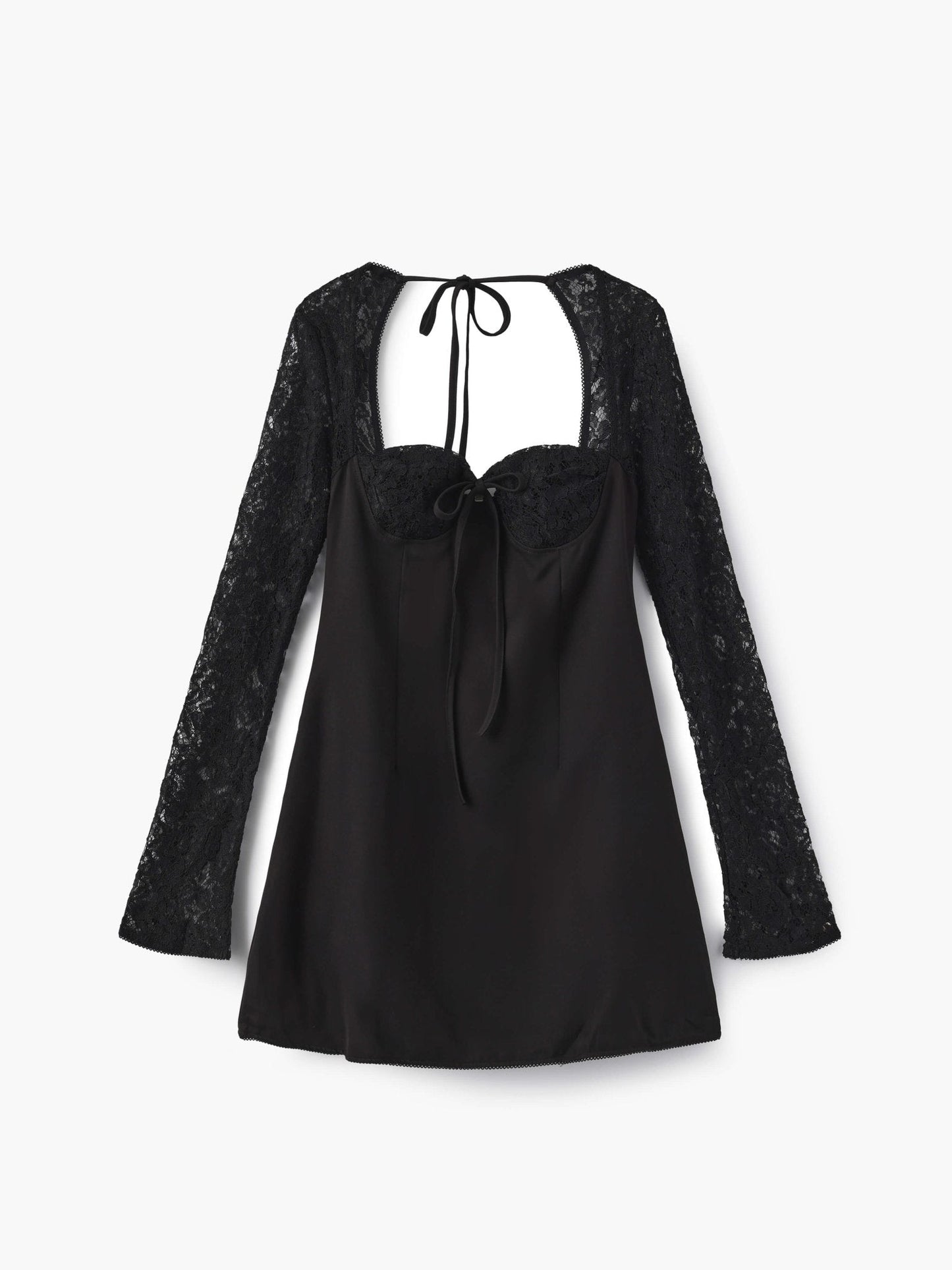 SOKYND Sylva Mini Dress with Lace Details DressBlackXS