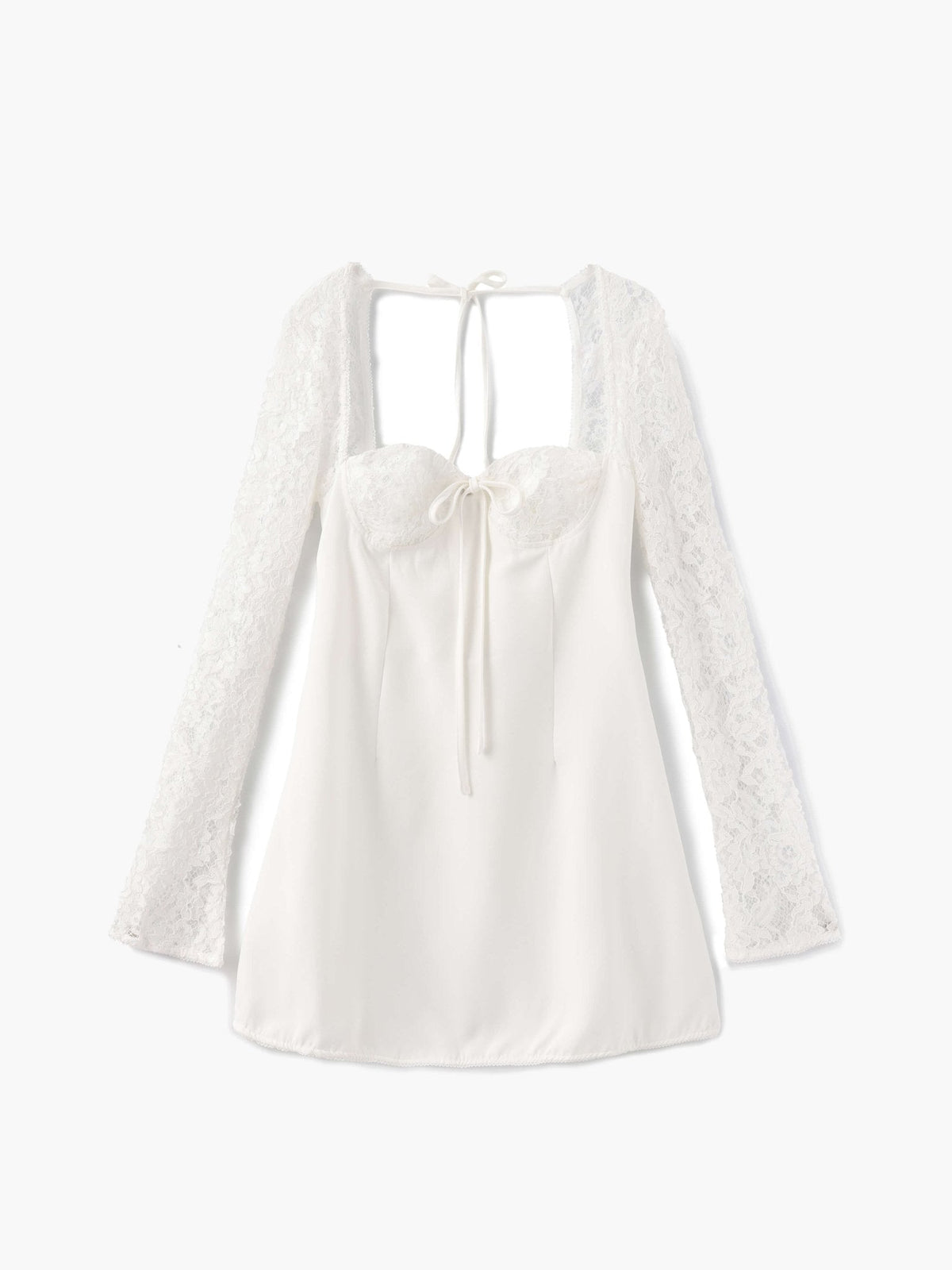 SOKYND Sylva Mini Dress with Lace Details DressWhiteXS