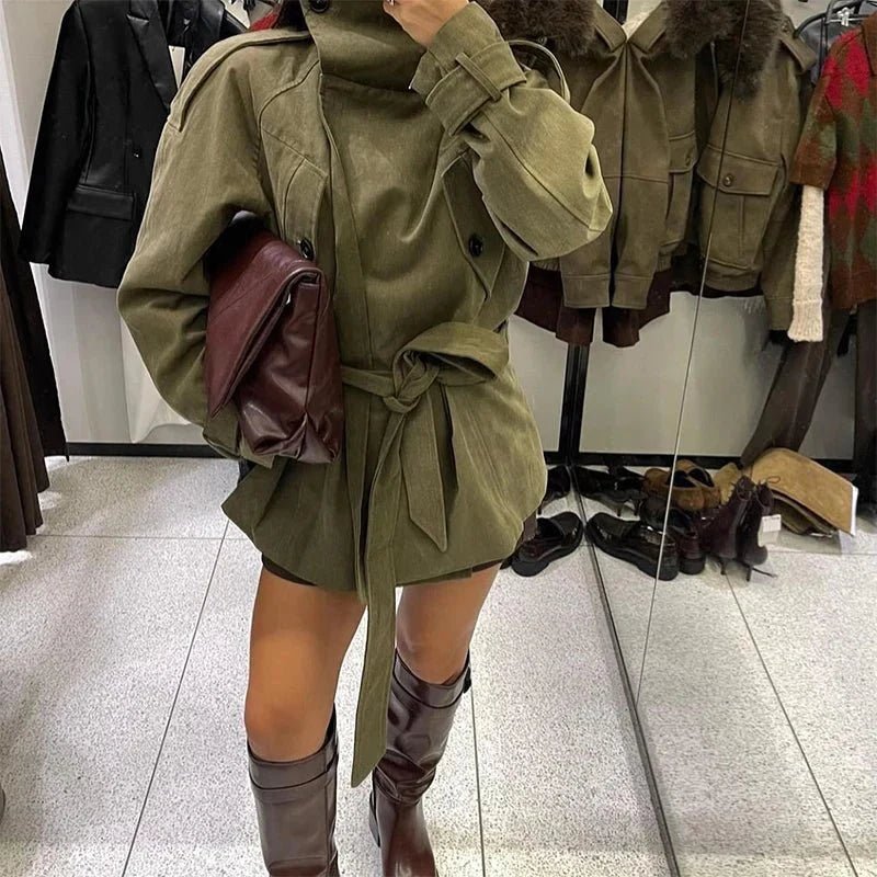 SOKYND Talia Belted Trench Coat Coats & Jackets
