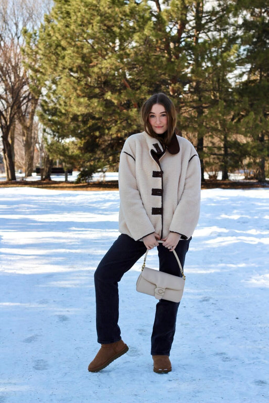 Tessa Funnel Neck Sherpa Jacke
