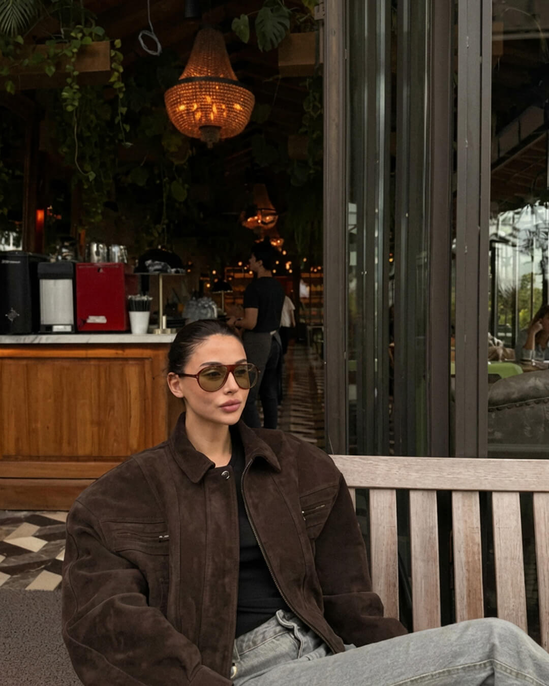 SOKYND Tracey Suede Lapel Jacket Coats & JacketsoE1774219786666219745BrownS