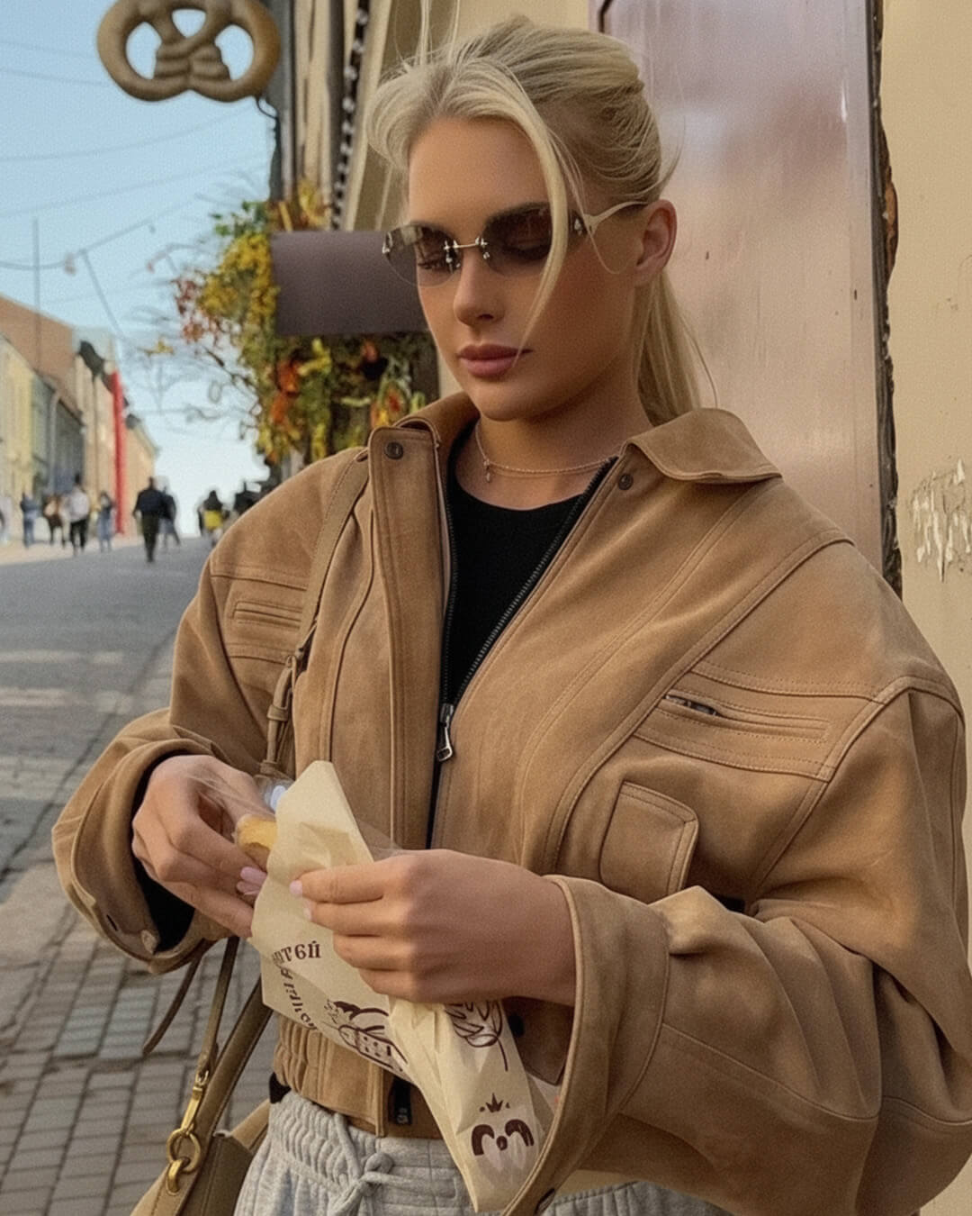 SOKYND Tracey Suede Lapel Jacket Coats & JacketshZ1774219786666137323CamelL