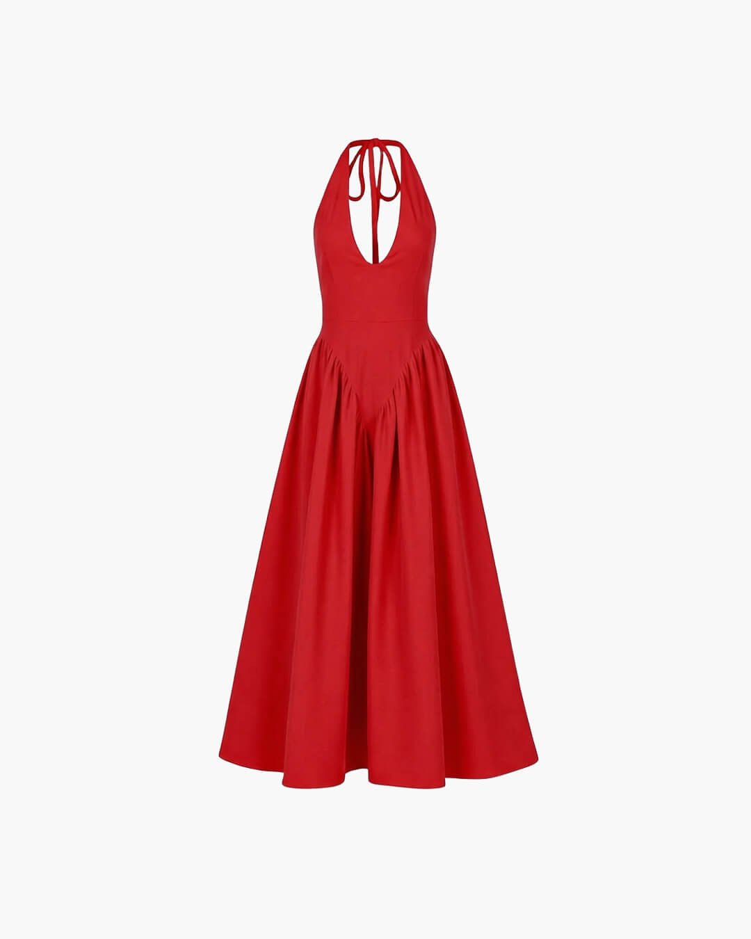 SOKYND Yara Deep Neck Maxi Dress DressRedS